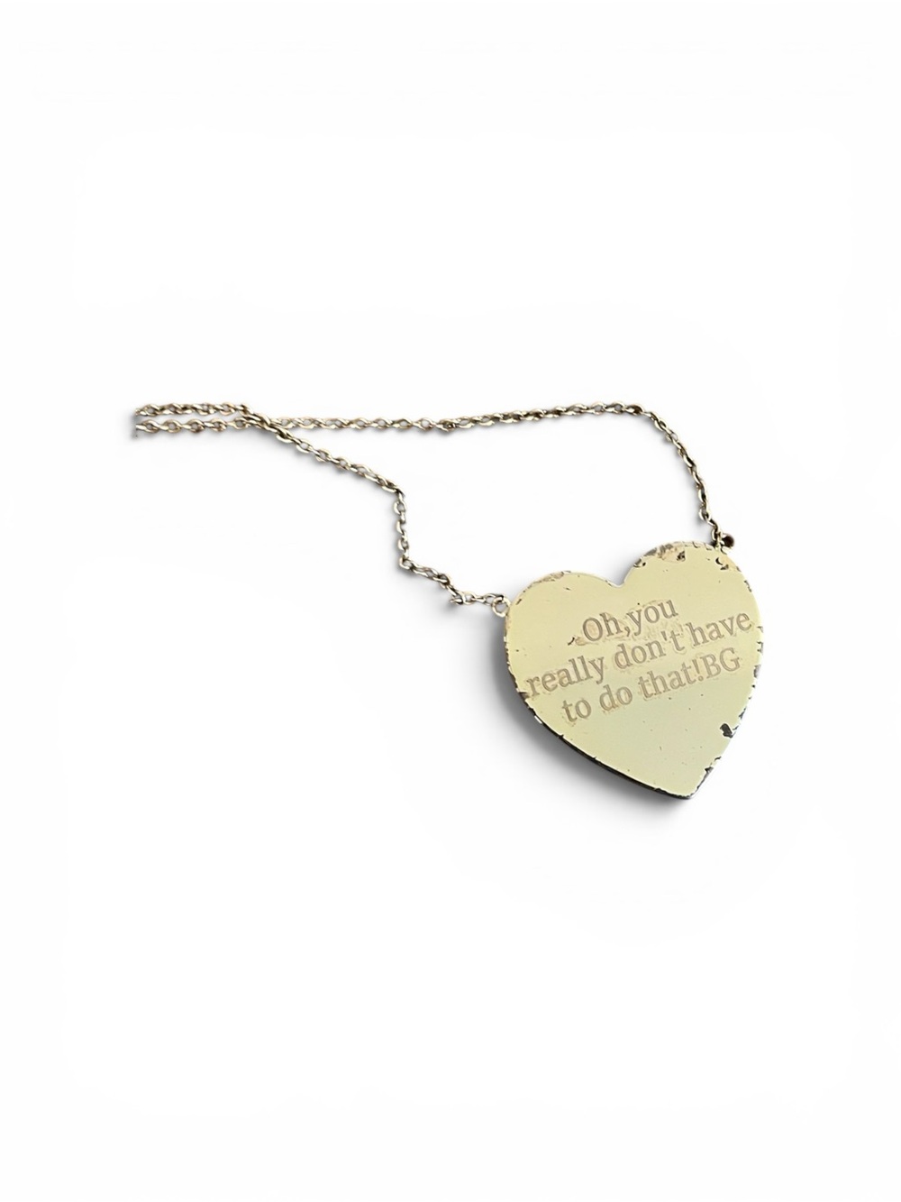 Wicked (custom) Gold plated inscribed necklace (distressed)